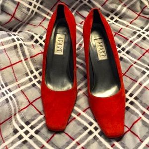 Hott Red Suede Pump